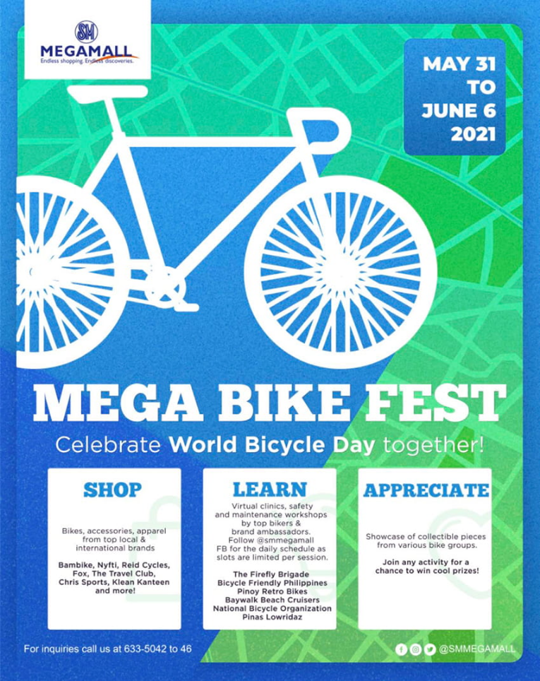 Bike Fest, Mall Events, Safe Malling at SM, SM Safe Malling, Safe Malling, SM Megamall, Megamall, SM, SM Supermalls, Mega Fashion Hall, Mega Bike Fest, World Bicycle Day, Santi, Nyfti, Bambike, Reid, Klean Kanteen, Fox