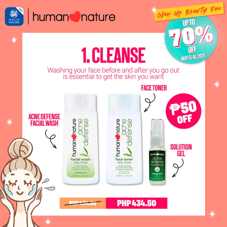 BEAUTY TIPS, GLOWING SKIN, GLOW UP BEAUTY FAIR, SALE, PROMO, PROMOS, DISCOUNT, DISCOUNTS, SM MALLS ONLINE, SM MALLS ONLINE APP, SM SALE, BEAUTY STORES, BEAUTY SHOPS, BEAUTY TIPS, BEAUTY SHOP, BEAUTY STORE, FACIAL CLEANSER, HUMAN NATURE