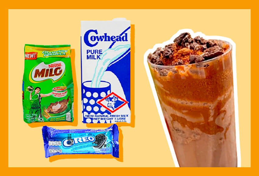 Oreo Milo Dinosaur Shake ingredients: Oreo Cookie, Milo and Milk from SMMarkets.ph