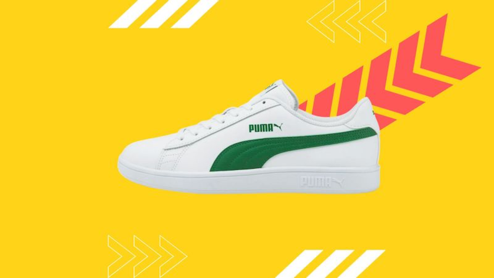 Top 7 White Sneakers Below P5000: Be minimalist with a match of white and green like PUMA Smash v2 Trainers | SM Supermalls