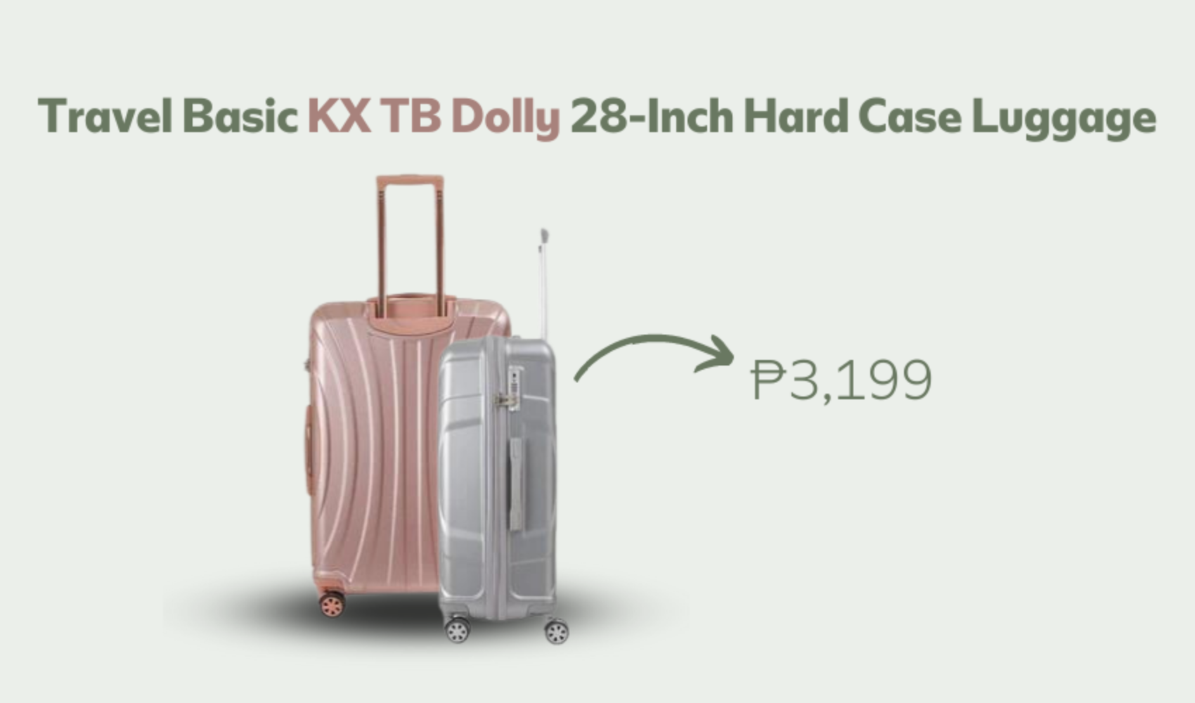 Minimalist Luggage Bags at SM: Choose an all-floral summer vibe with Travel Basic KX TB Dolly 28-Inch Hard Case Luggage | SM Supermalls