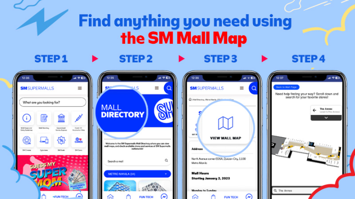 Find anything you need with the SM Mall Map | SM Supermalls