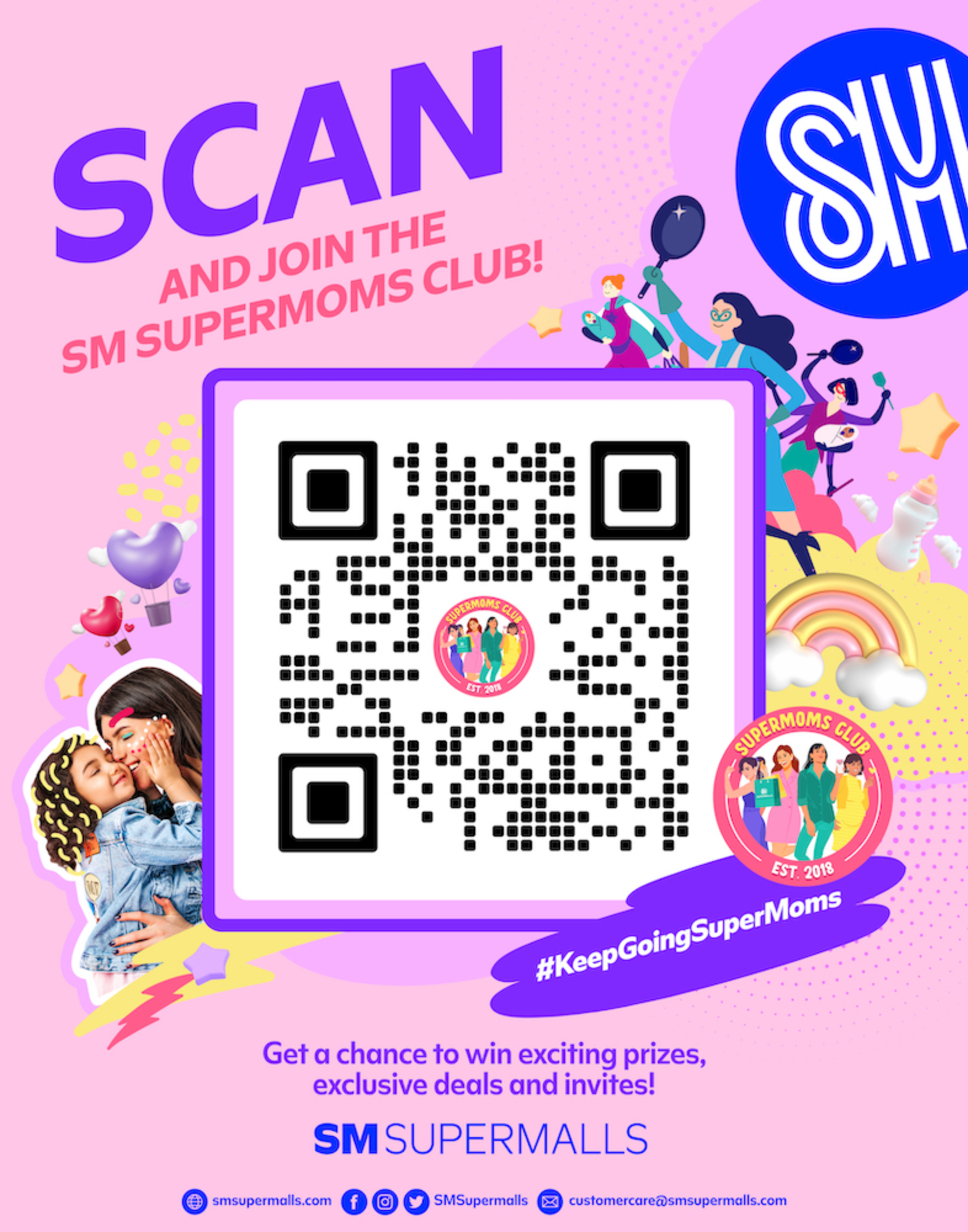 Scan the QR Code and join the SM Supermoms Club Facebook Group | SM Supermalls