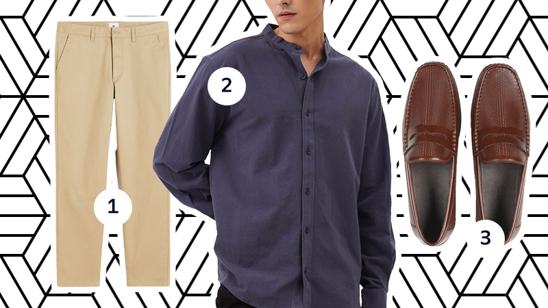 Gen Z Office Fashion Guide: Show a clean and sleek look with slim-fit pants, long sleeve shirt, and loafers from H&M, Bocu, and Milanos | SM Supermalls