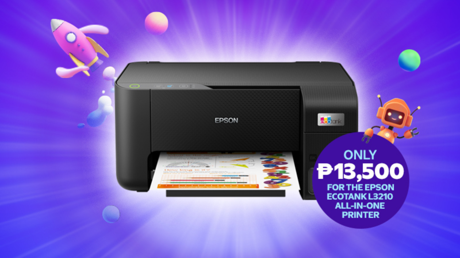 Great Gadget Finds this SM Cyber Month: Epson EcoTank L3210 All-in-One Printer from PC Ak-Ses-Uh-Rees | SM Supermalls