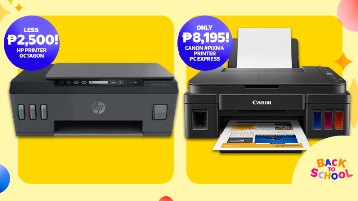 Budget-Friendly Back-to-School Gadgets: Hewlett Packard Printer and Canon Pixma G2010 CIS 3IN1 Printer | SM Supermalls