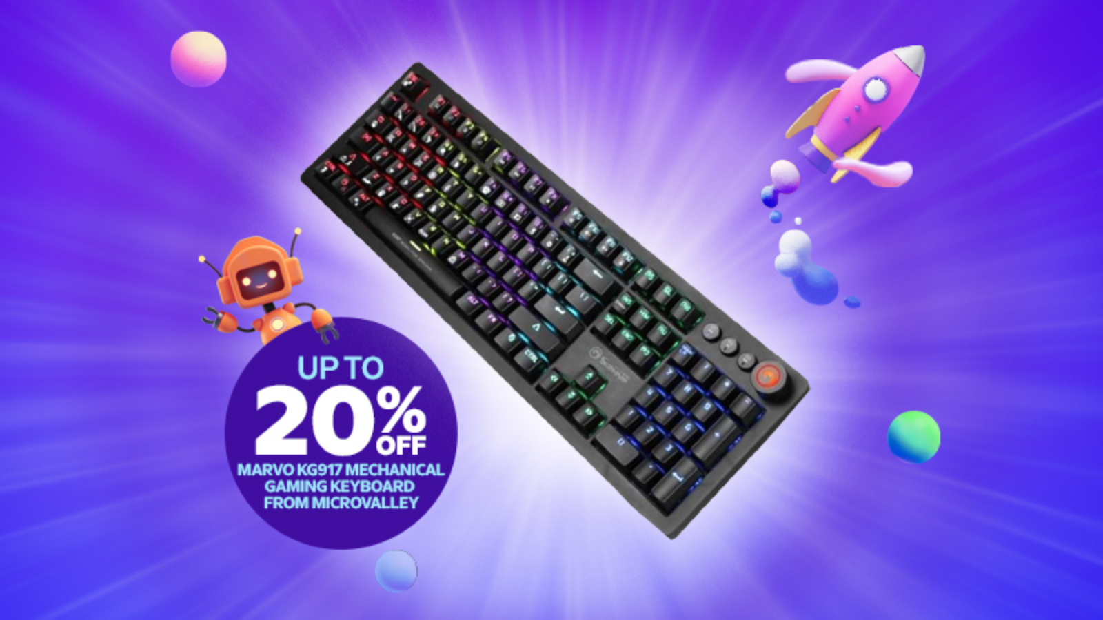 Great Gadget Finds this SM Cyber Month: Marvo KG917 Mechanical Gaming Keyboard from Microvalley | SM Supermalls