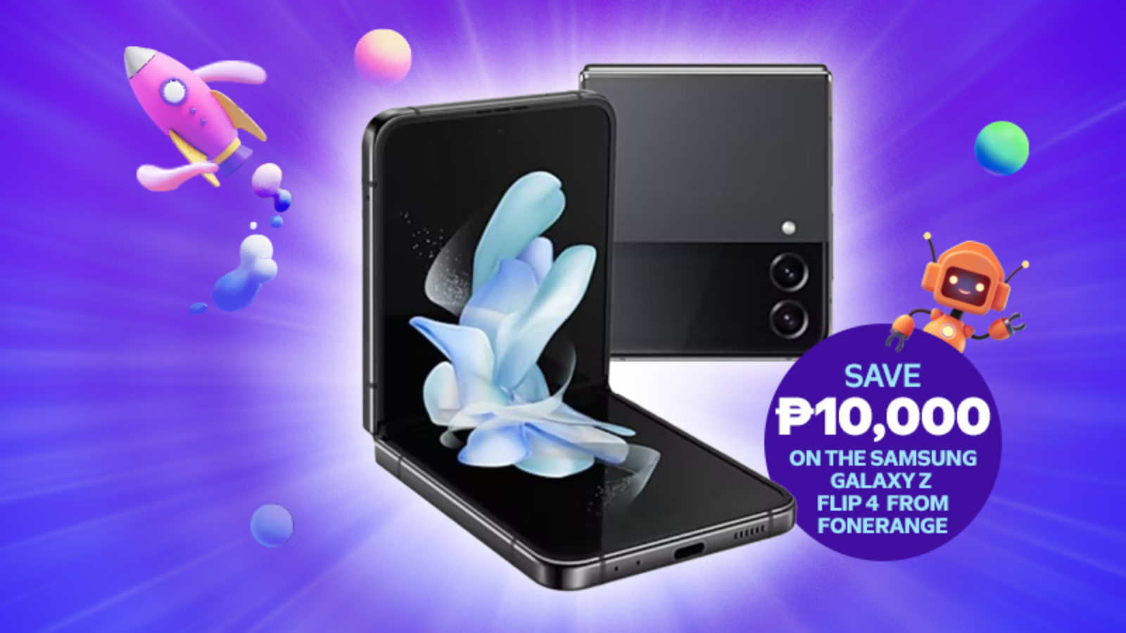Great Gadget Finds this SM Cyber Month: Samsung Galaxy Z Flip 4 from Fonerange | SM Supermalls